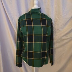 Green Plaid Sweater with a matching hat